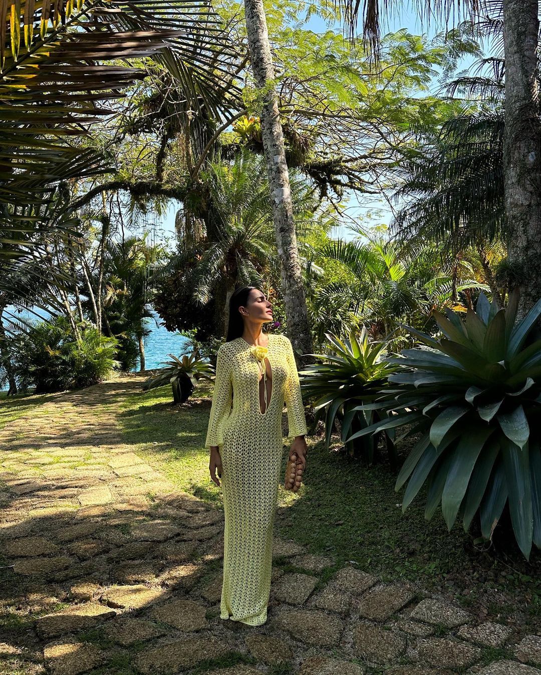 Vestido Heart Fios de Seda Amarelo