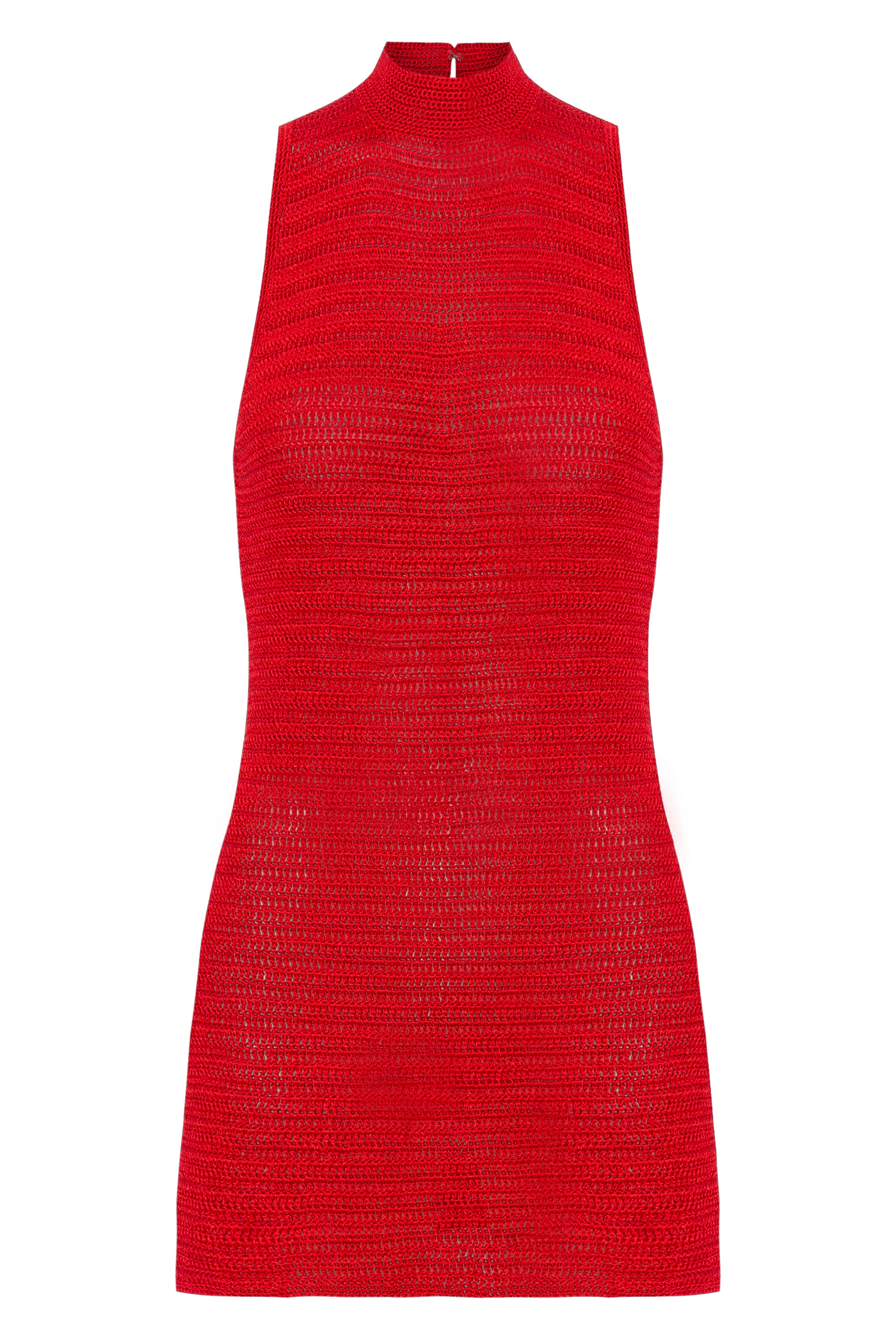 Vestido Duda Vermelho em Crochê