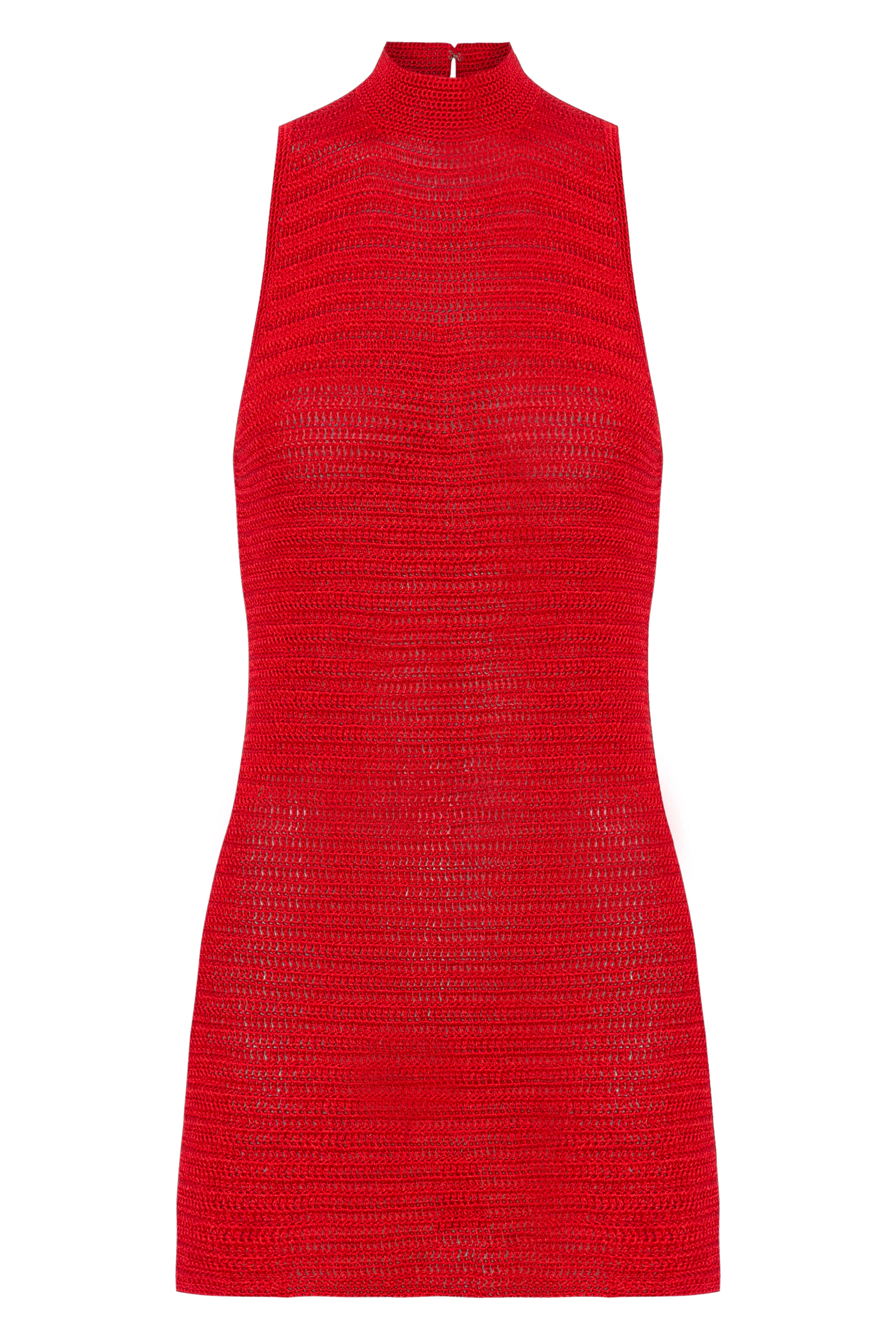 Vestido Duda Vermelho em Crochê