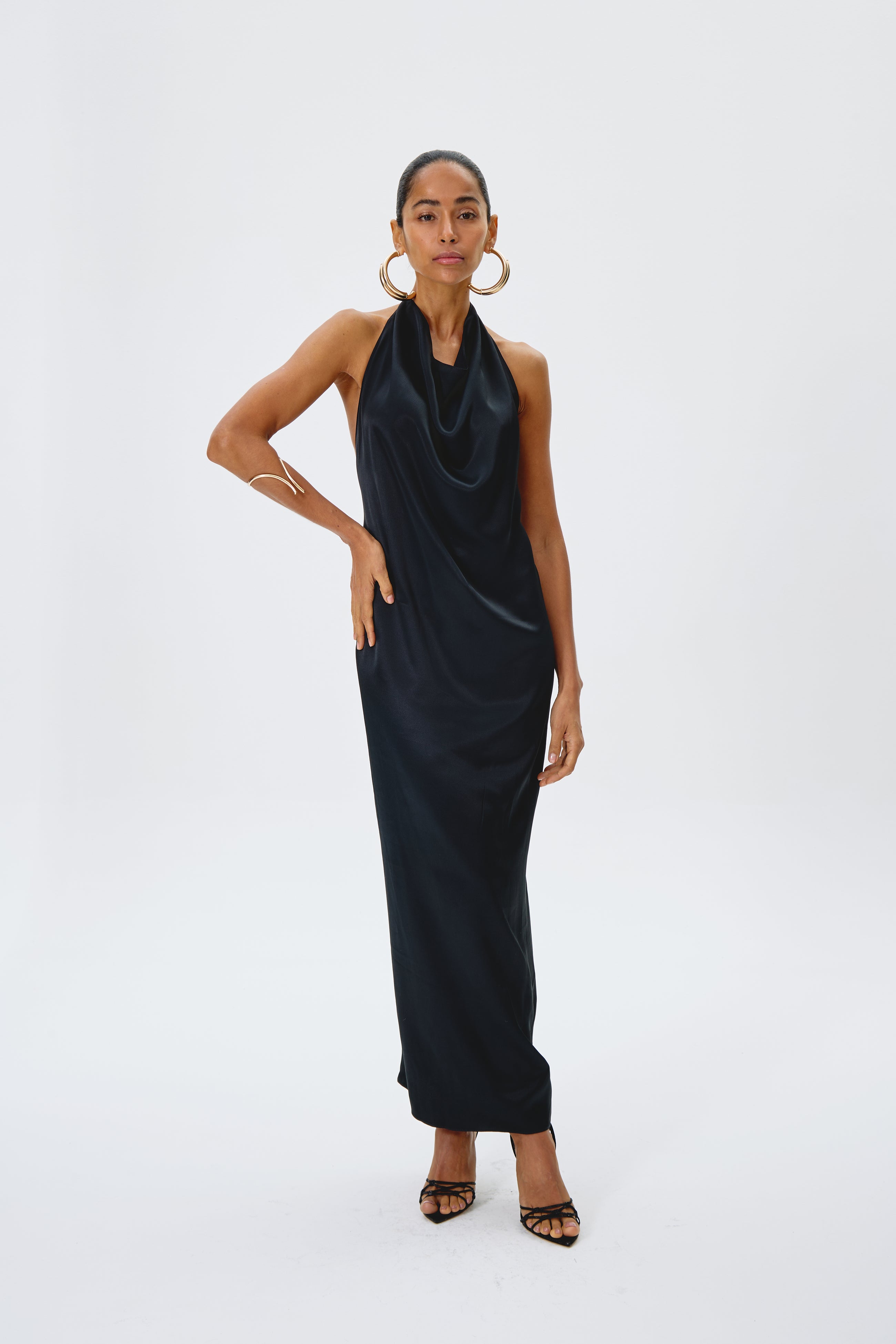 Vestido largo negro Nath