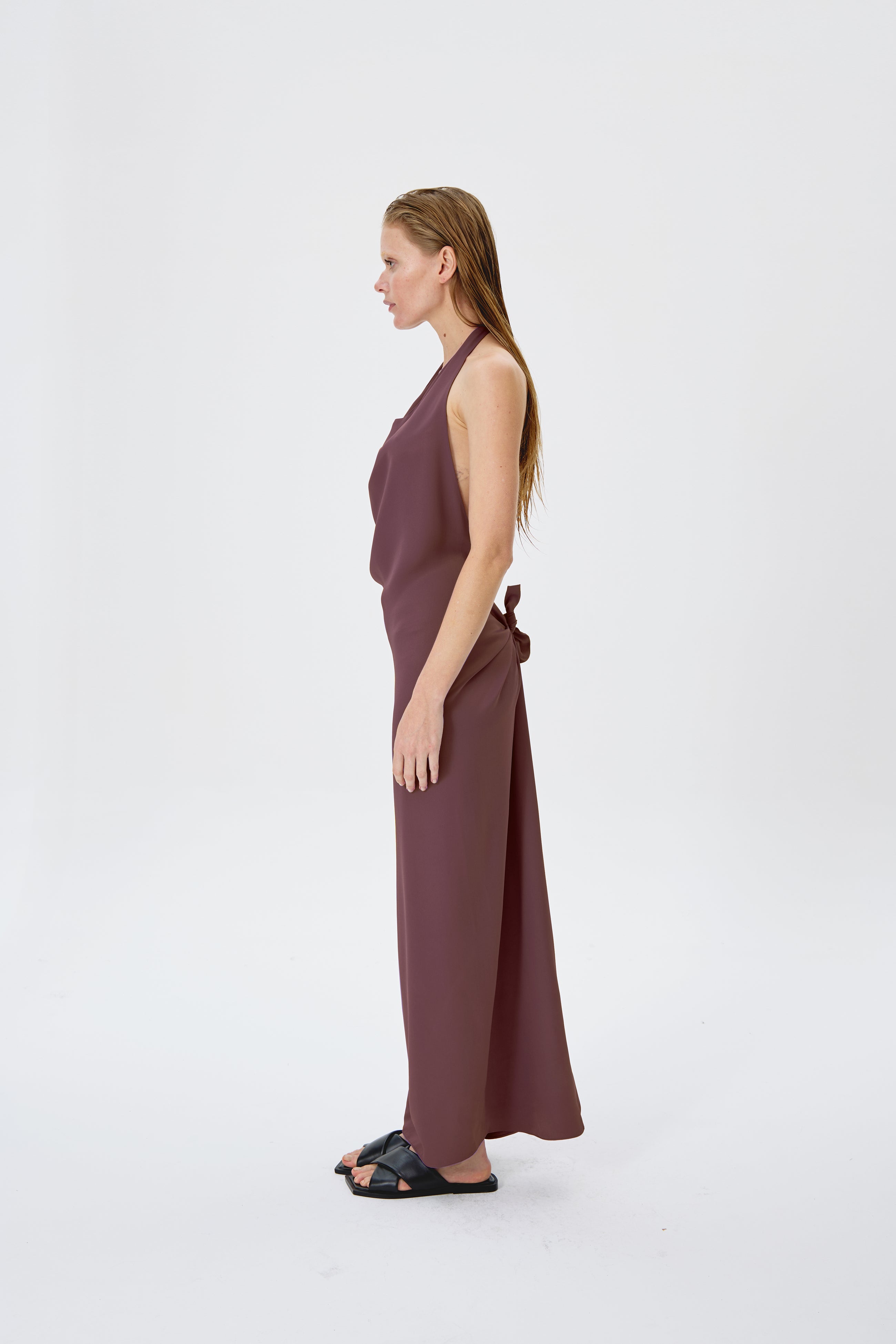 Vestido largo marrón Nath
