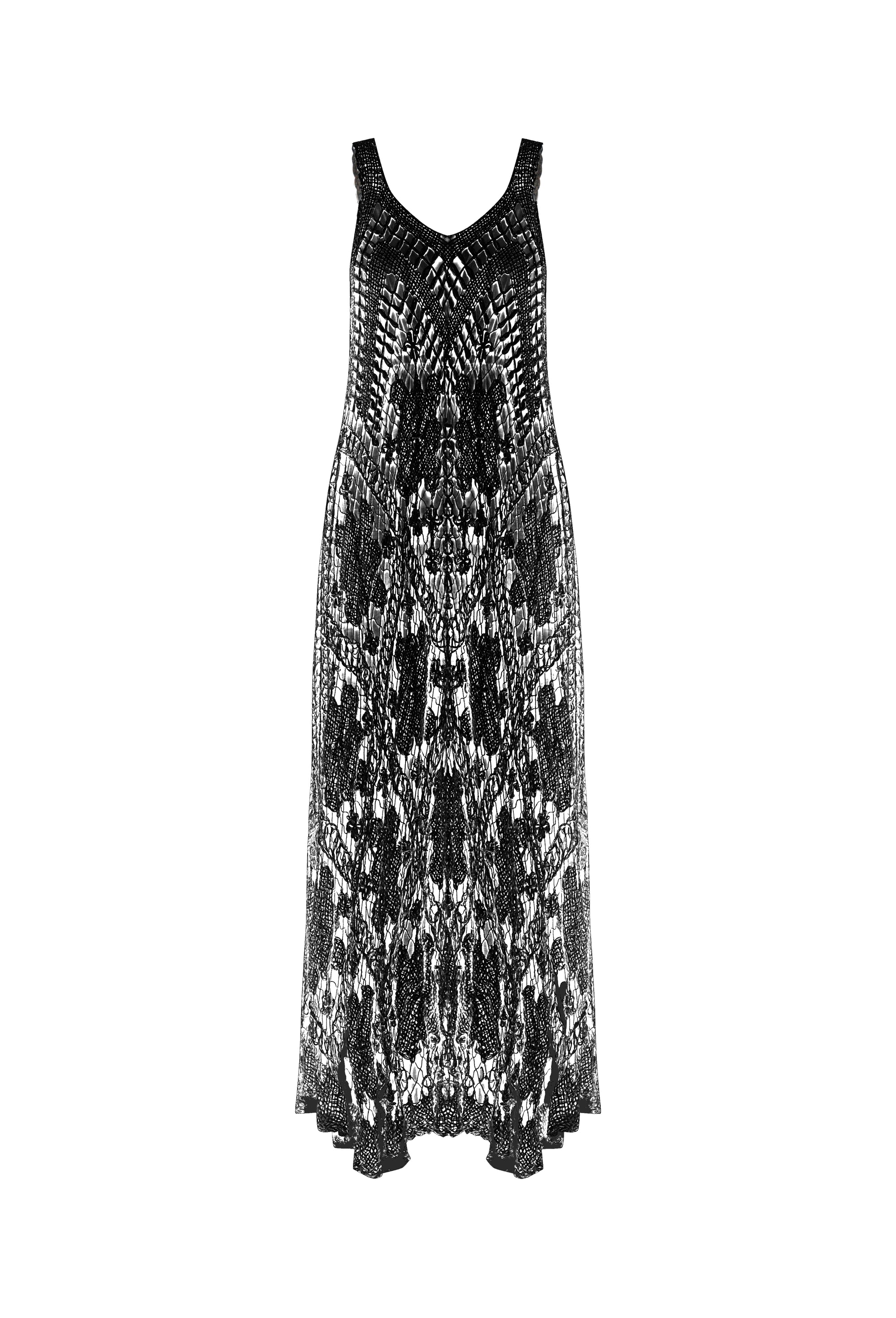 Vestido em Renda Filé Preto