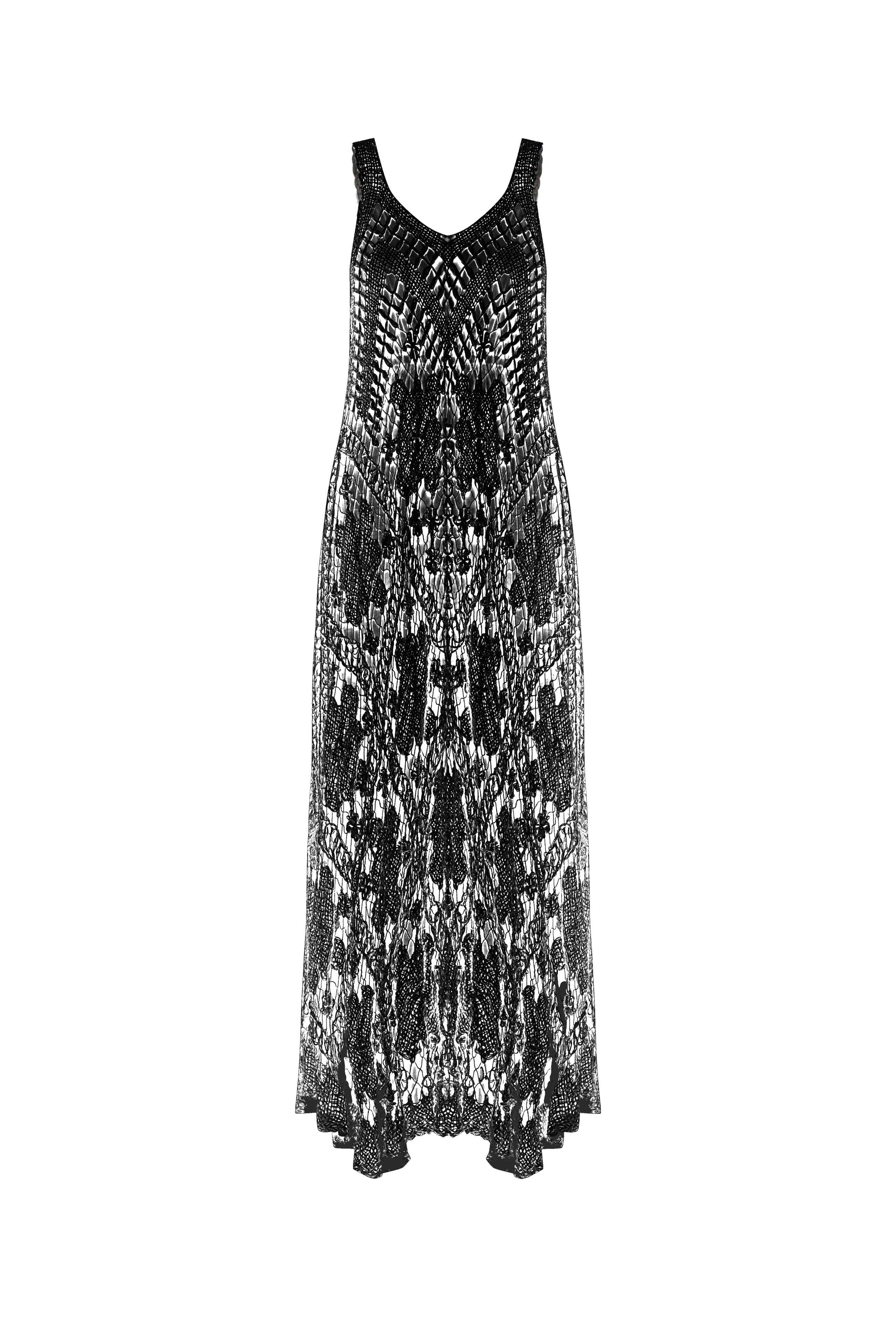 Vestido em Renda Filé Preto