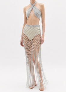 Top Merluza em Crochê Prata
