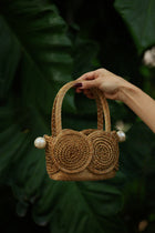 Golden Grass Mini Pearl Bag