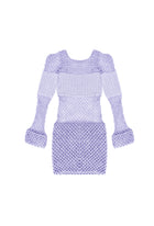 Vestido Escamas em Crochê Lilás