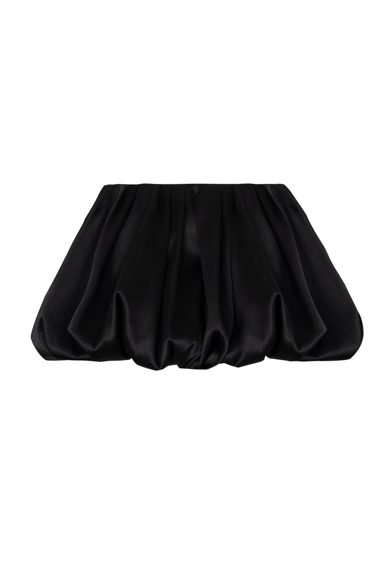 OKSANA BALLOON MINI SKIRT BLACK