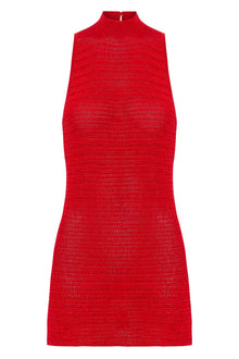 Vestido Duda em Crochê Vermelho