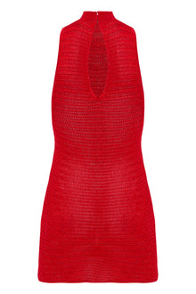Vestido Duda em Crochê Vermelho
