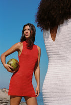 Vestido Duda em Crochê Vermelho