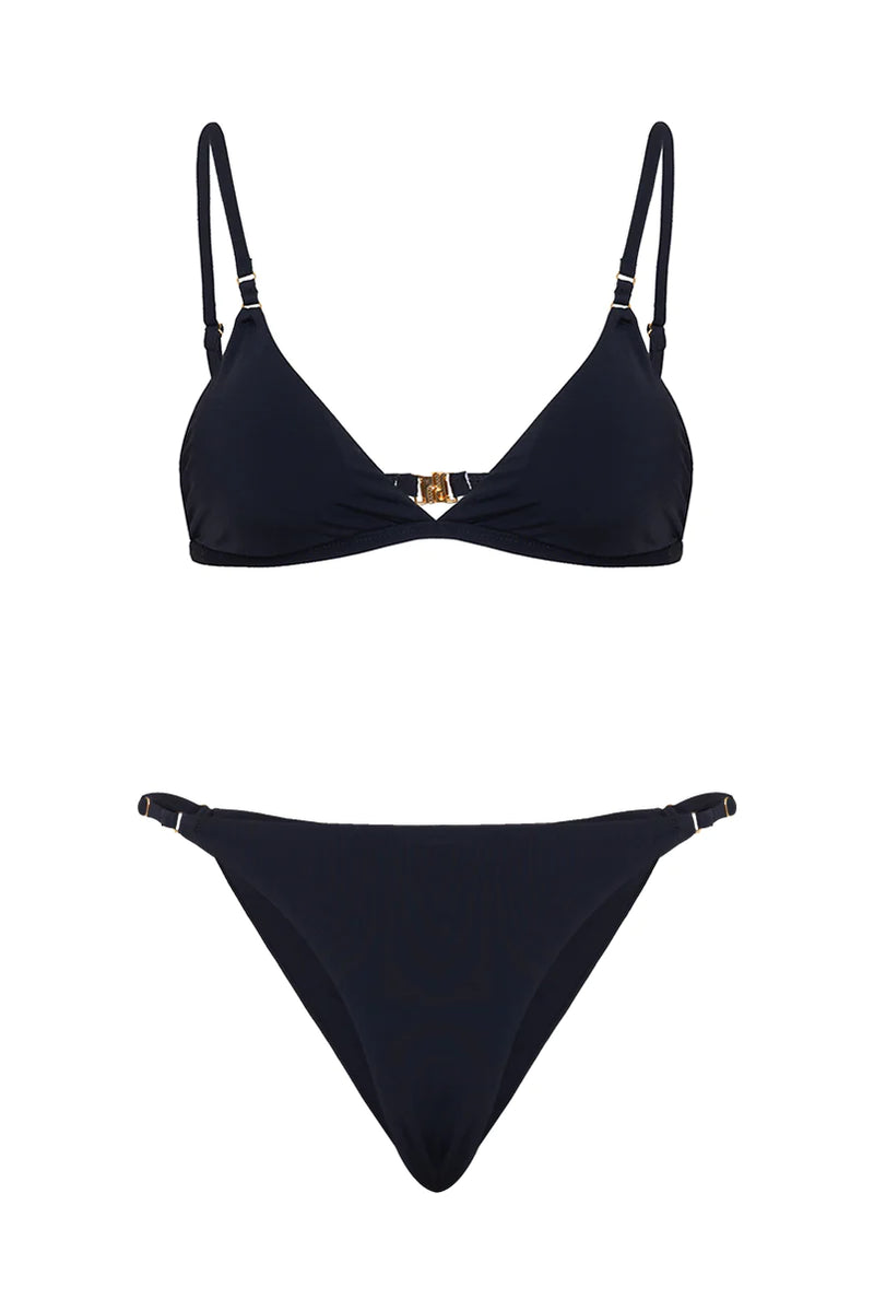 Top de bikini negro Anna