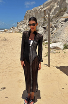 Vestido Heart Fios de Seda Preto