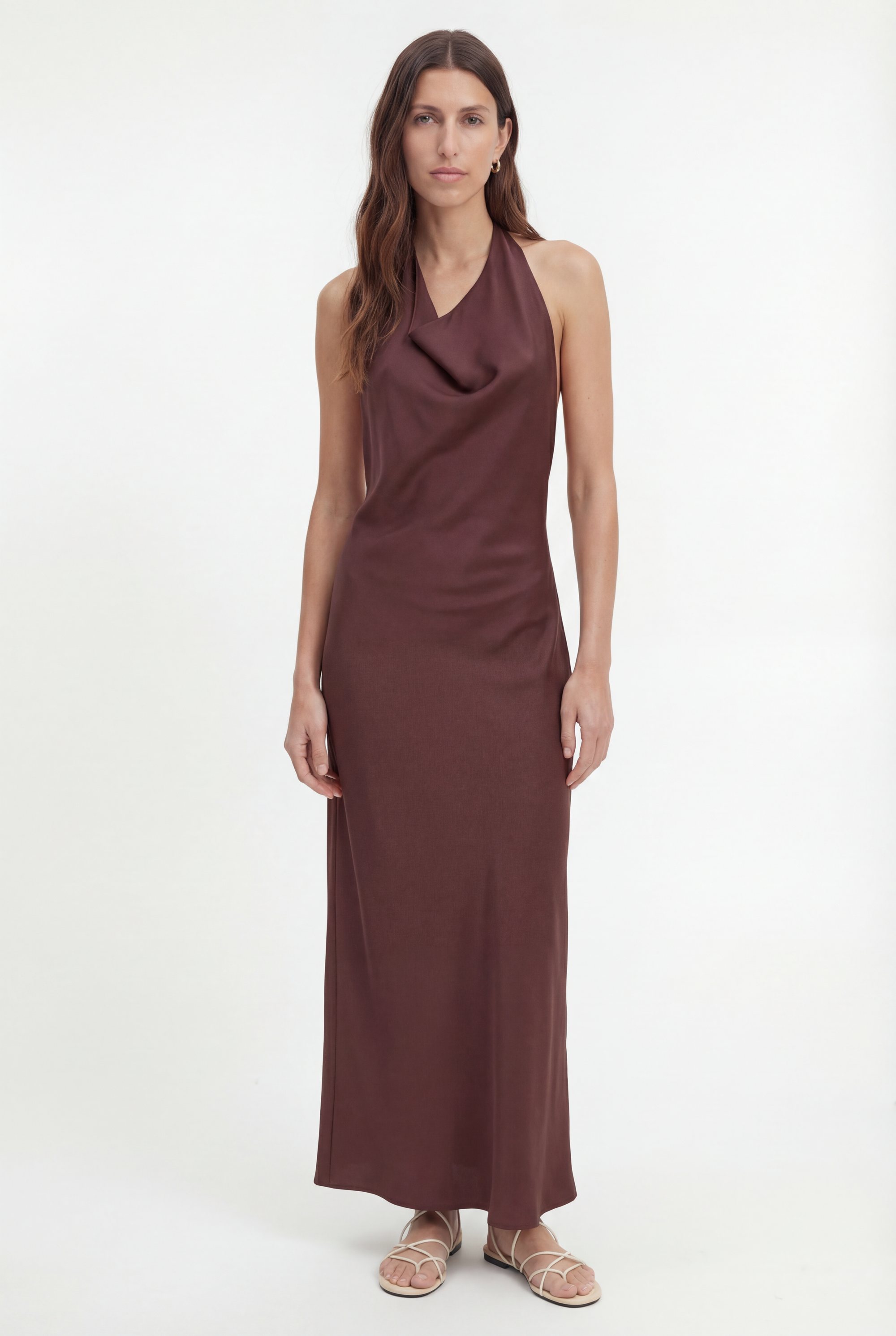 Vestido largo marrón Nath