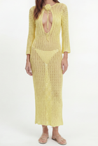 Vestido Heart Fios de Seda Amarelo