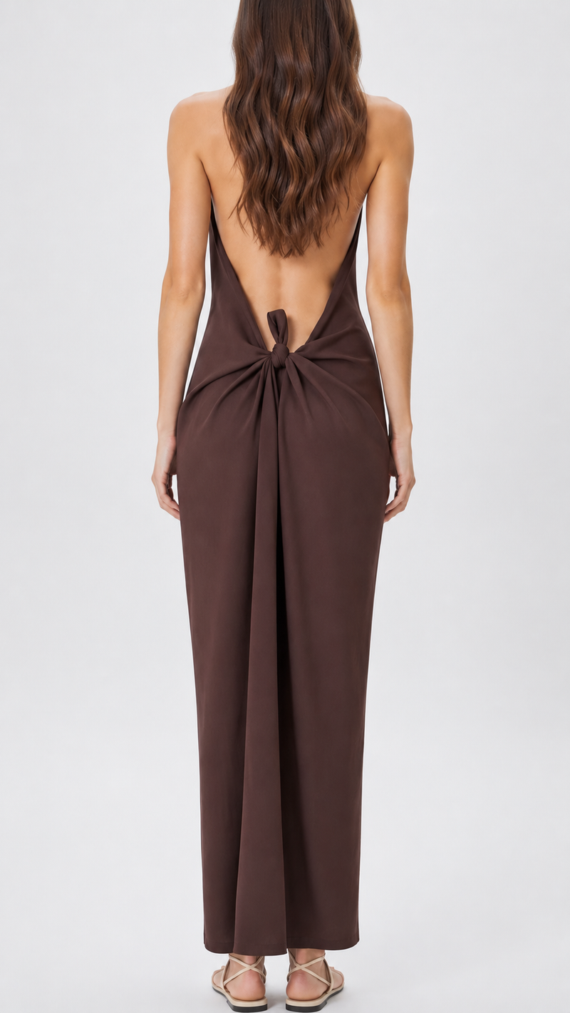 Vestido Longo Nath Marrom