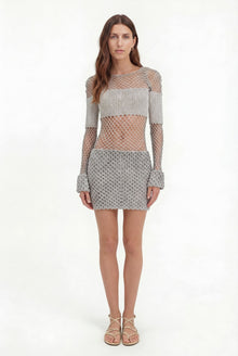 Silver Crochet Scale Dress