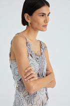 Vestido Estrela-do-mar em Crochê Prata