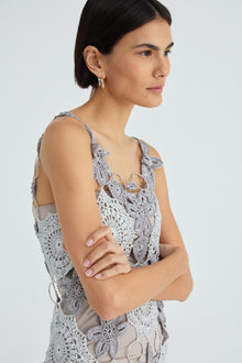 Vestido Estrela do Mar em Crochê Prata