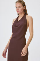 Vestido Nath Longo Marrom