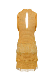 Vestido Duda em Crochê Franjas